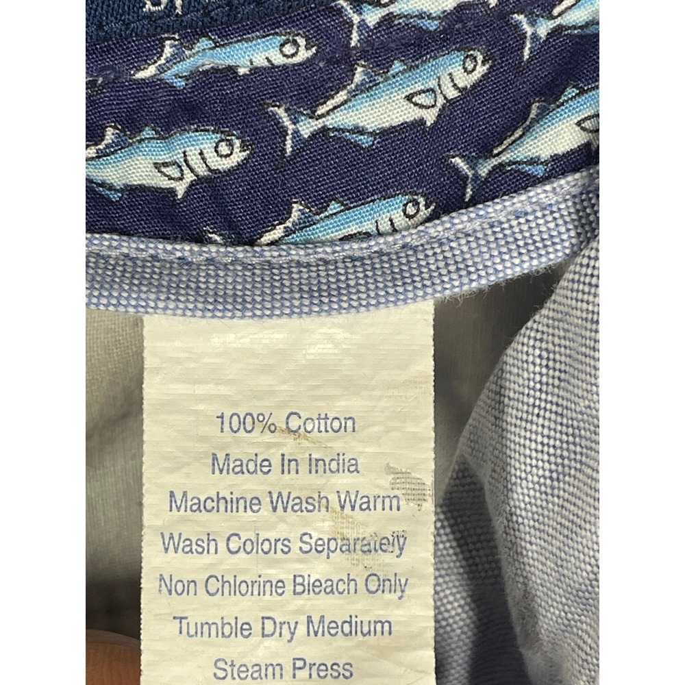 Vineyard Vines Mens 38 Nautical Patchwork Shorts Blue White Anchor Fish Starfish - Picture 5 of 11